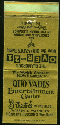 Quo Vadis Theatre - Matchbook